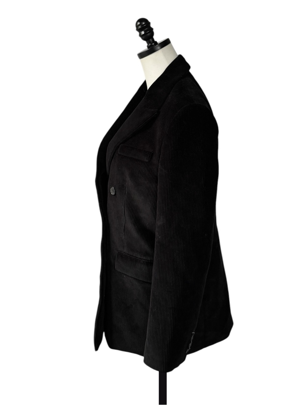 The Kooples Black Italian Corduroy Double-Breasted Blazer NWT EU 38, US 6 - Picture 3 of 12